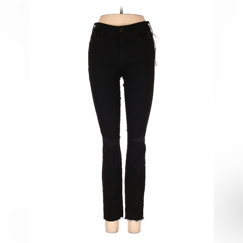 NWT - MOTHER Denim Looker Ankle Fray in Black